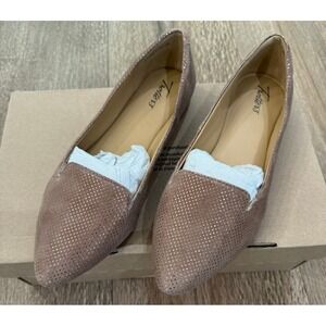 NWOB Trotters Harlow Taupe Dot Suede Slip On Flats Size 9.5 WW